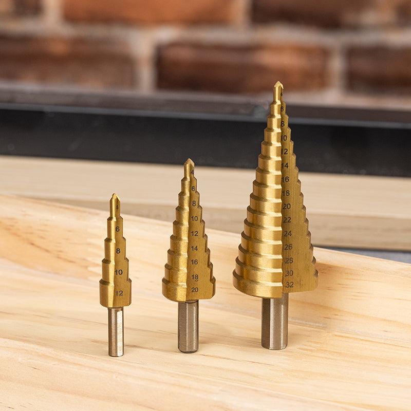 3Pcs Step Drill Bit Set - 3Pcs ريشة بلبل