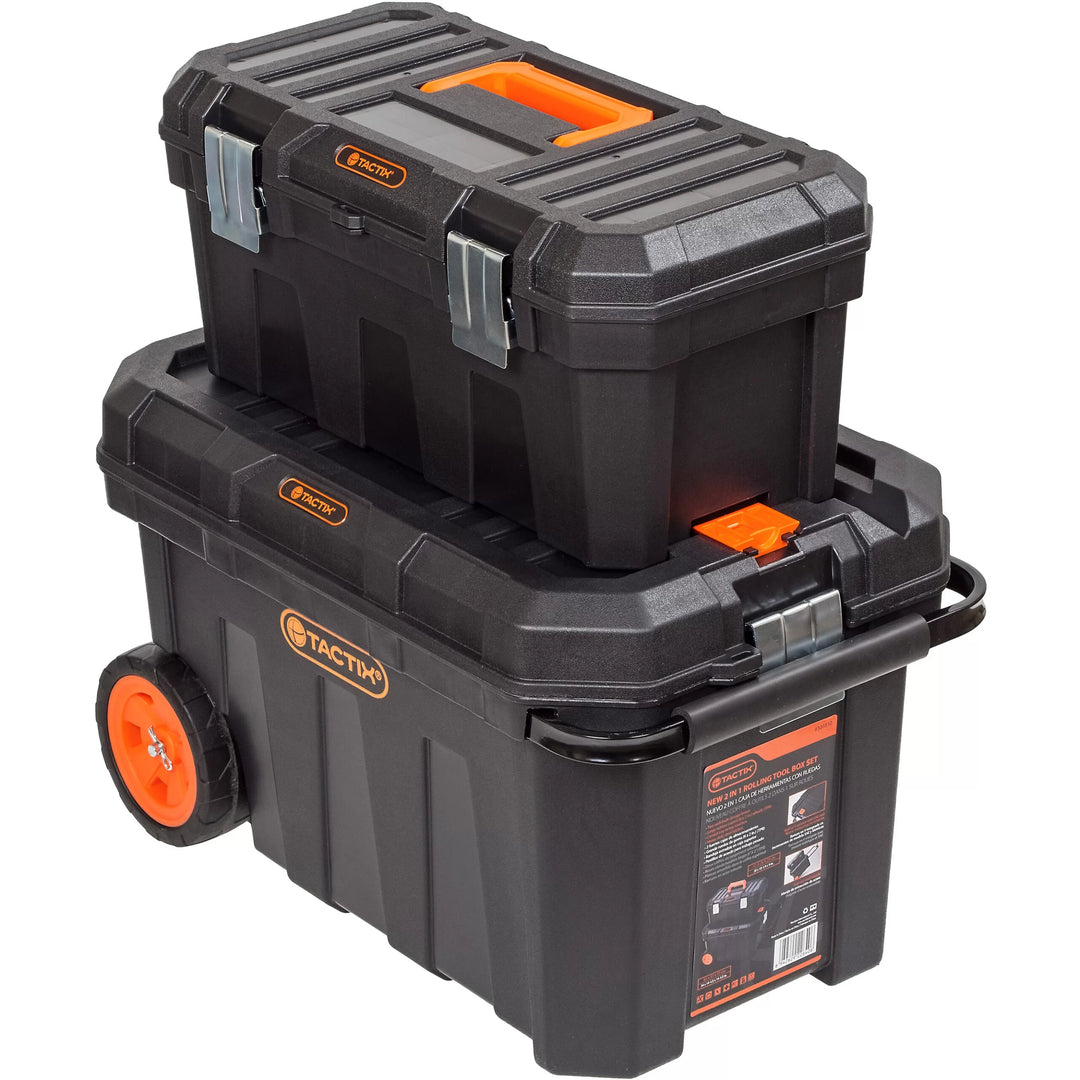 TX 2in1 Mobile Workshop Tool Box Set - طقم صندوقين عدّة متنقّلين 2 بواحد