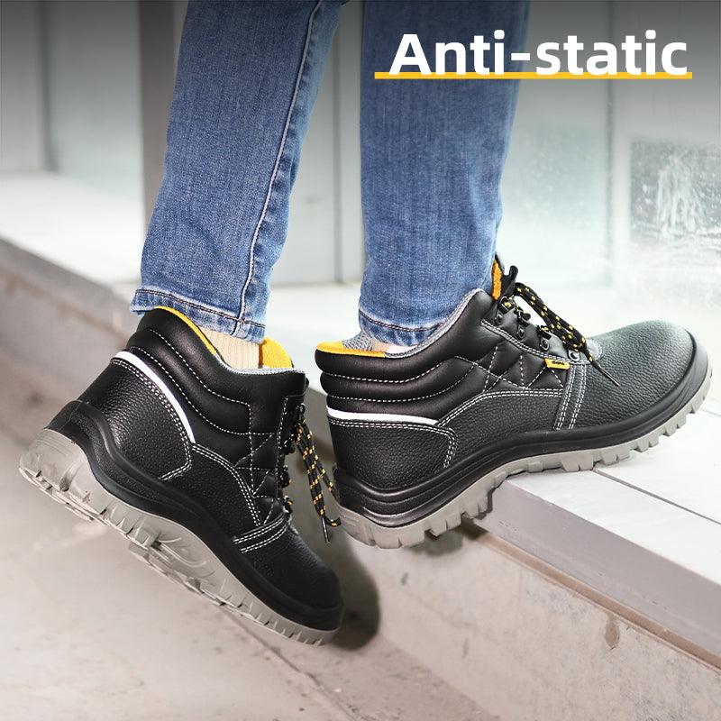 Safety Boots (Size 42) - حذاء عمال مع حماية اسود