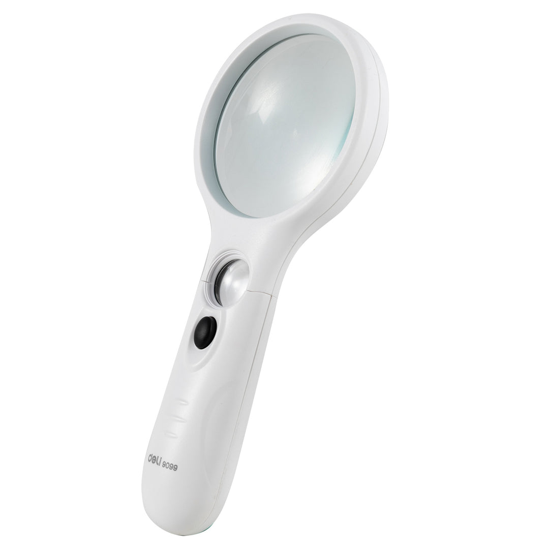 Deli Magnifier Loupe with Light 70mm 2.5x + (11x) - مكبر 702.5مم 11مرة