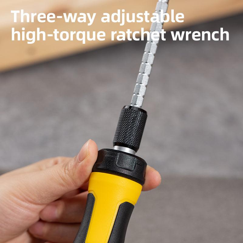 2 In 1 Ratchet Screwdriver (6.35x180mm) - مفك براغي بمفتاح جَزْر 2 في 1