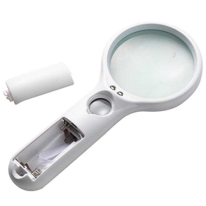 Deli Magnifier Loupe with Light 70mm 2.5x + (11x) - مكبر 702.5مم 11مرة
