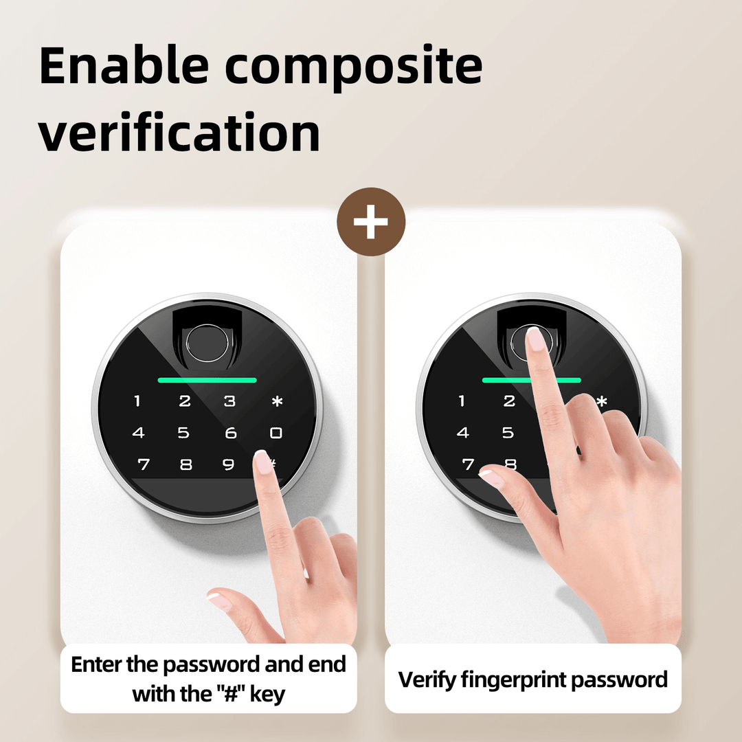 Biometric Fingerprint Digital Safe (H250xW350xD250) (White) - خزنة رقمية وبصمة