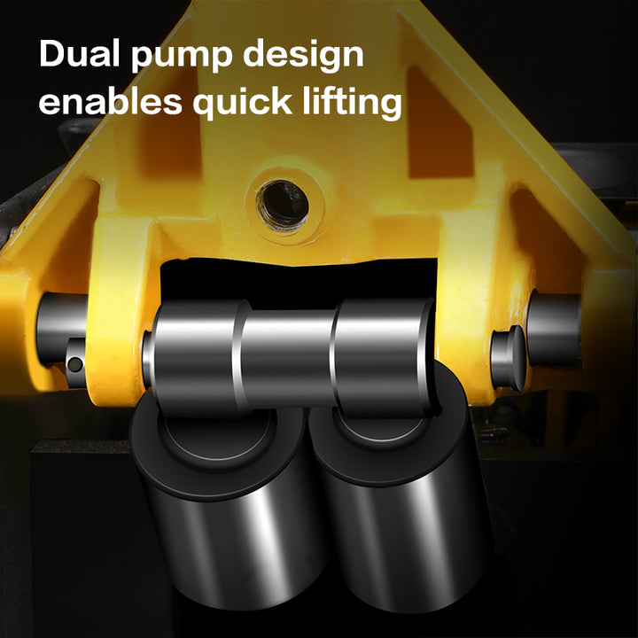 3Ton Double Pump Hydraulic Floor Jack - عفريت هيدروليك أرضي 3 طن دبل بومبة