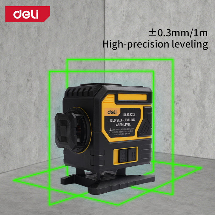 Deli 12 Lines Rechargeable Self-Leveling Laser 360