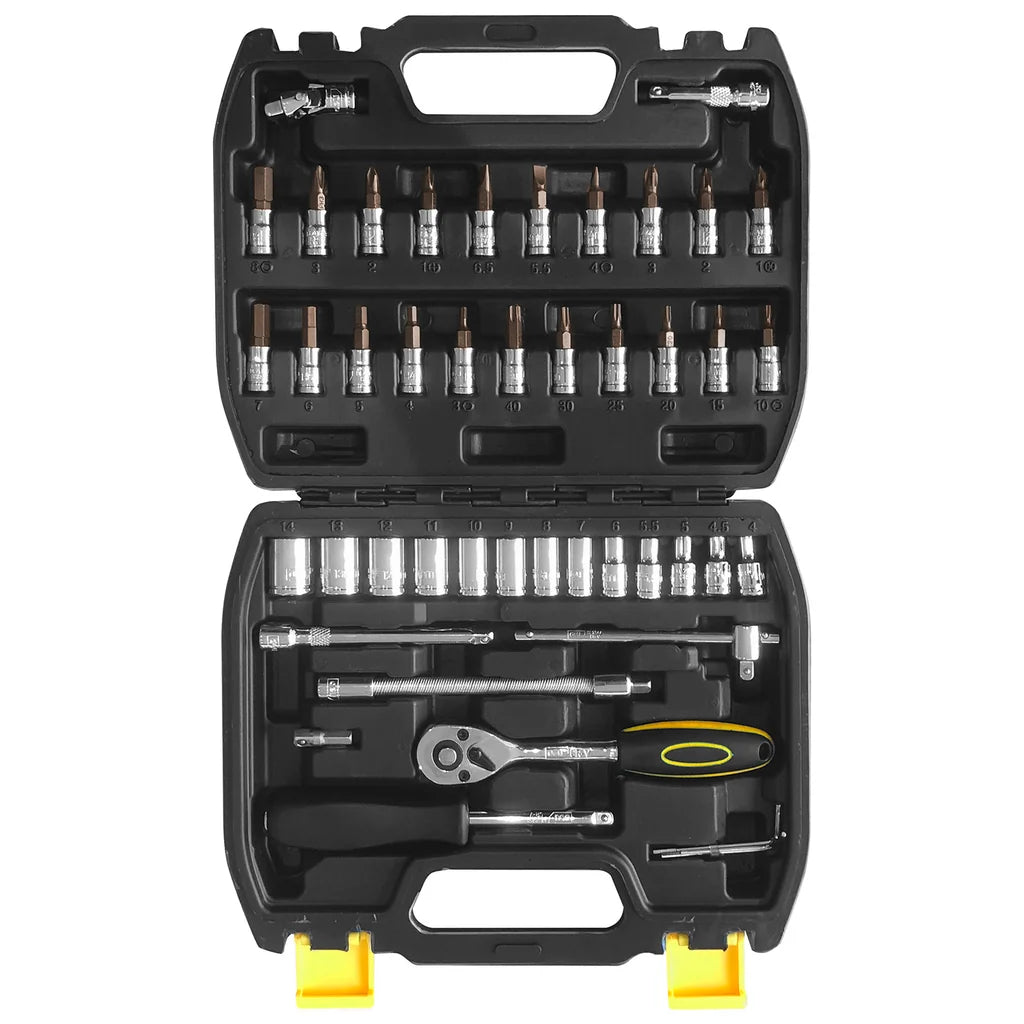 1/4" 46Pcs Socket Set - 46Pcs طقم 1/4" طربوش طقطاق