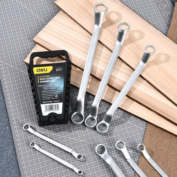 8Pcs Offset Ring Spanner Set - (8) طقم مسنن مسنن