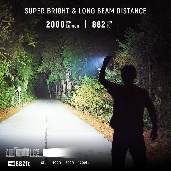 Tactical Flashlight T3 Rechargeable - 3000 High Lumen/5000MAH