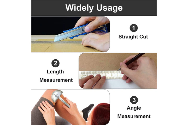 Bevel Protractor Angle Ruler 90x150mm - منقلة زوايا معدنية