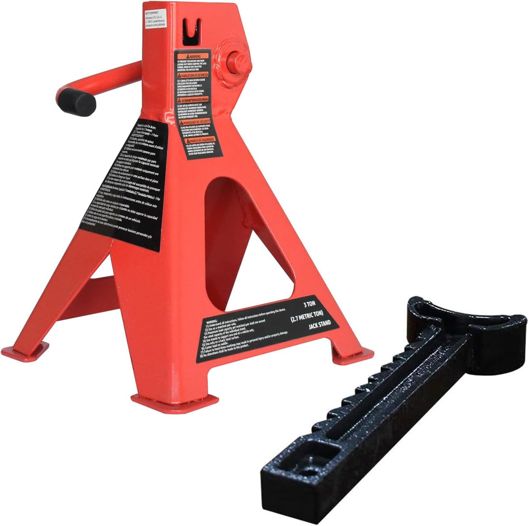 3Ton Adjustable Jack Stand Set 2 Pcs - عفريت 3 طن قابل لتعديل الارتفاع – طقم 2 قطع