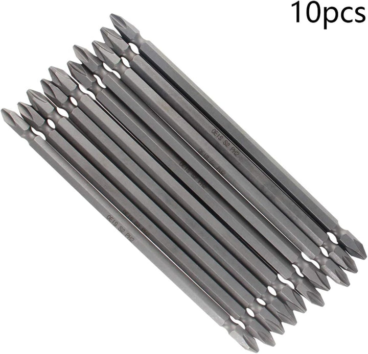 Double End Magnetic PH2 Phillips Screwdriver Bit 150mm Long (10pc) - مجموعة رؤوس مفك PH2 مغناطيس مزدوج 150 ملم (10 قطع)