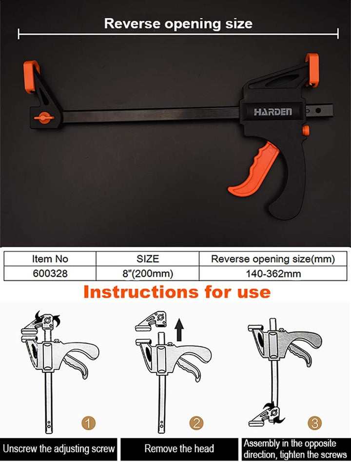 8" Quick Ratchet Bar Clamp 135Kg -  ملزمة بلاستيك صناعية