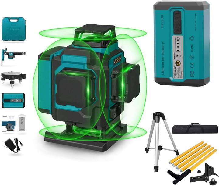 12 Lines Rechargeable Self-Leveling Laser 360 - (12 خطوط) ليزر شقلة كل الاتجاهات