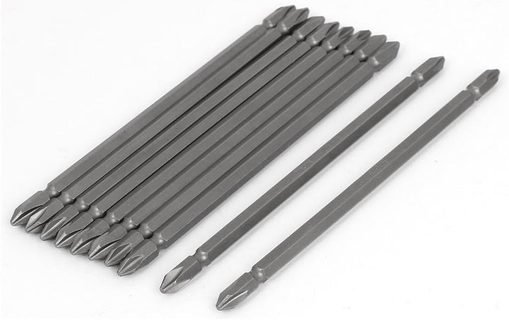 Double End Magnetic PH2 Phillips Screwdriver Bit 150mm Long (10pc) - مجموعة رؤوس مفك PH2 مغناطيس مزدوج 150 ملم (10 قطع)