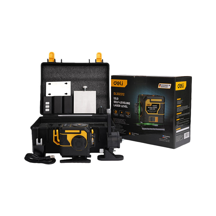 Deli 12 Lines Rechargeable Self-Leveling Laser 360