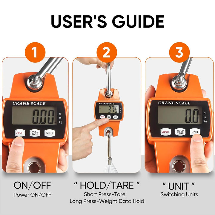 300KG Digital Aluminum Cast Hanging Scale with Hooks - ميزان تعليق إلكترون