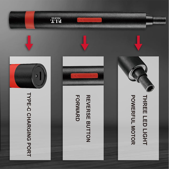 P.I.T Electric Precision Magnetic Screwdriver 26Pcs Set - مفك براغي كهربائي دقيق