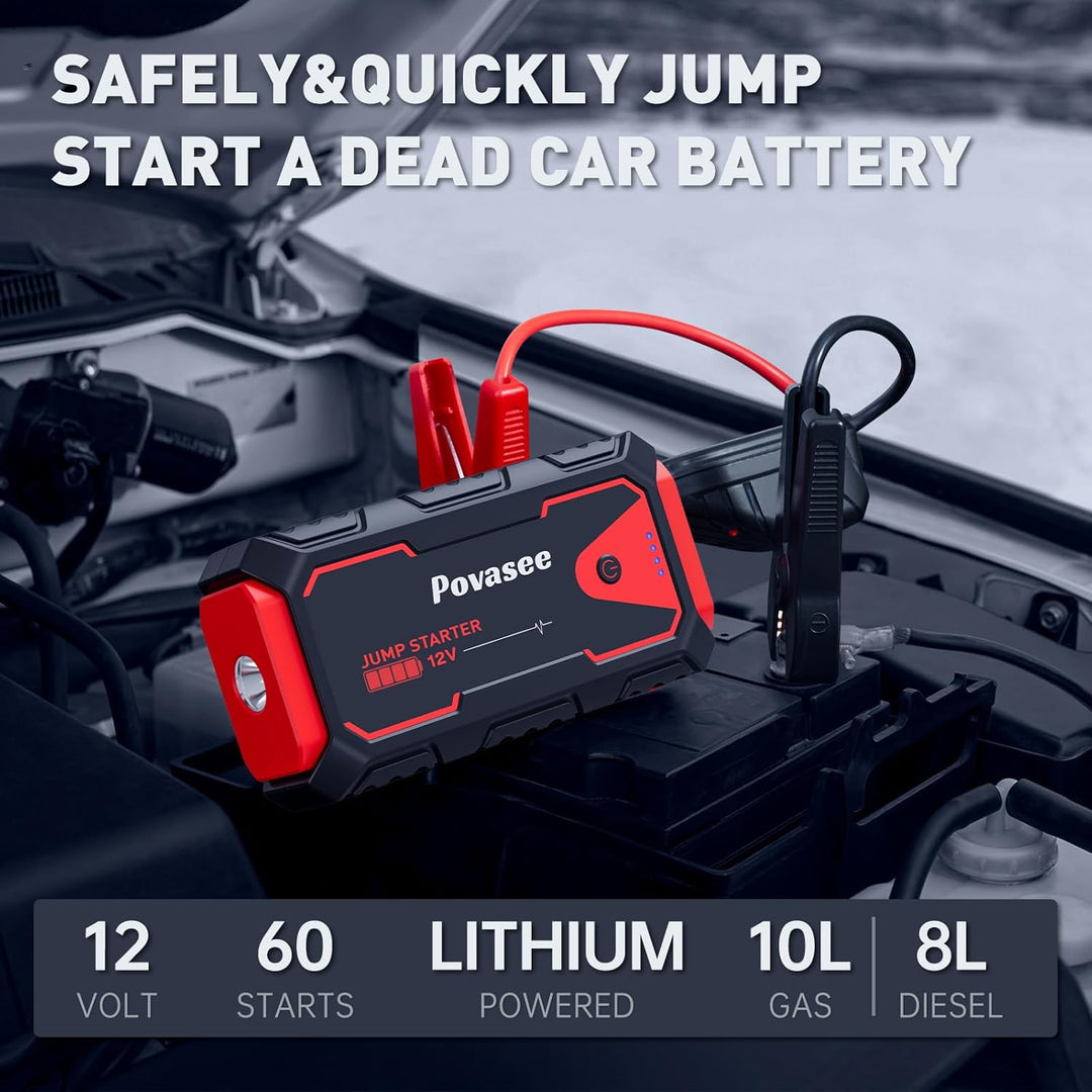 Emergency Battery Jump Starter 600A - جهاز تشغيل بطارية السيارة