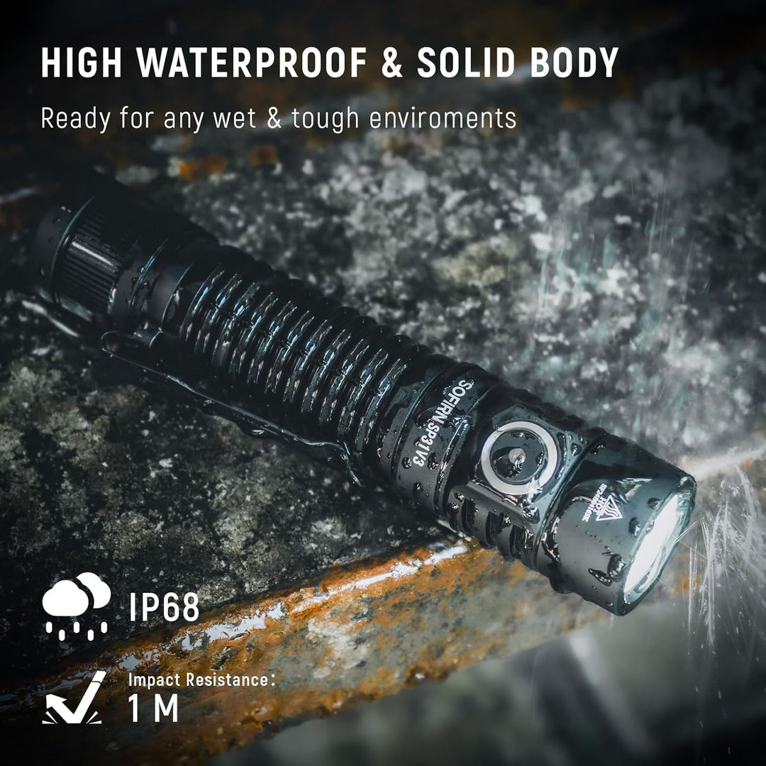 Tactical Flashlight T3 Rechargeable - 3000 High Lumen/5000MAH
