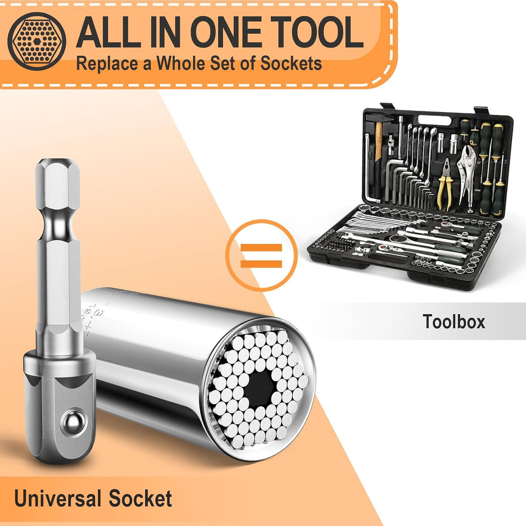 Universal Self-Adjusting Socket with Drill Adapter 7-19mm - لقمة يونيفرسال ذاتية التعديل