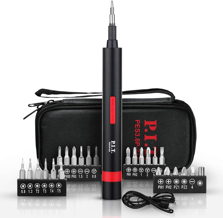 P.I.T Electric Precision Magnetic Screwdriver 26Pcs Set - مفك براغي كهربائي دقيق