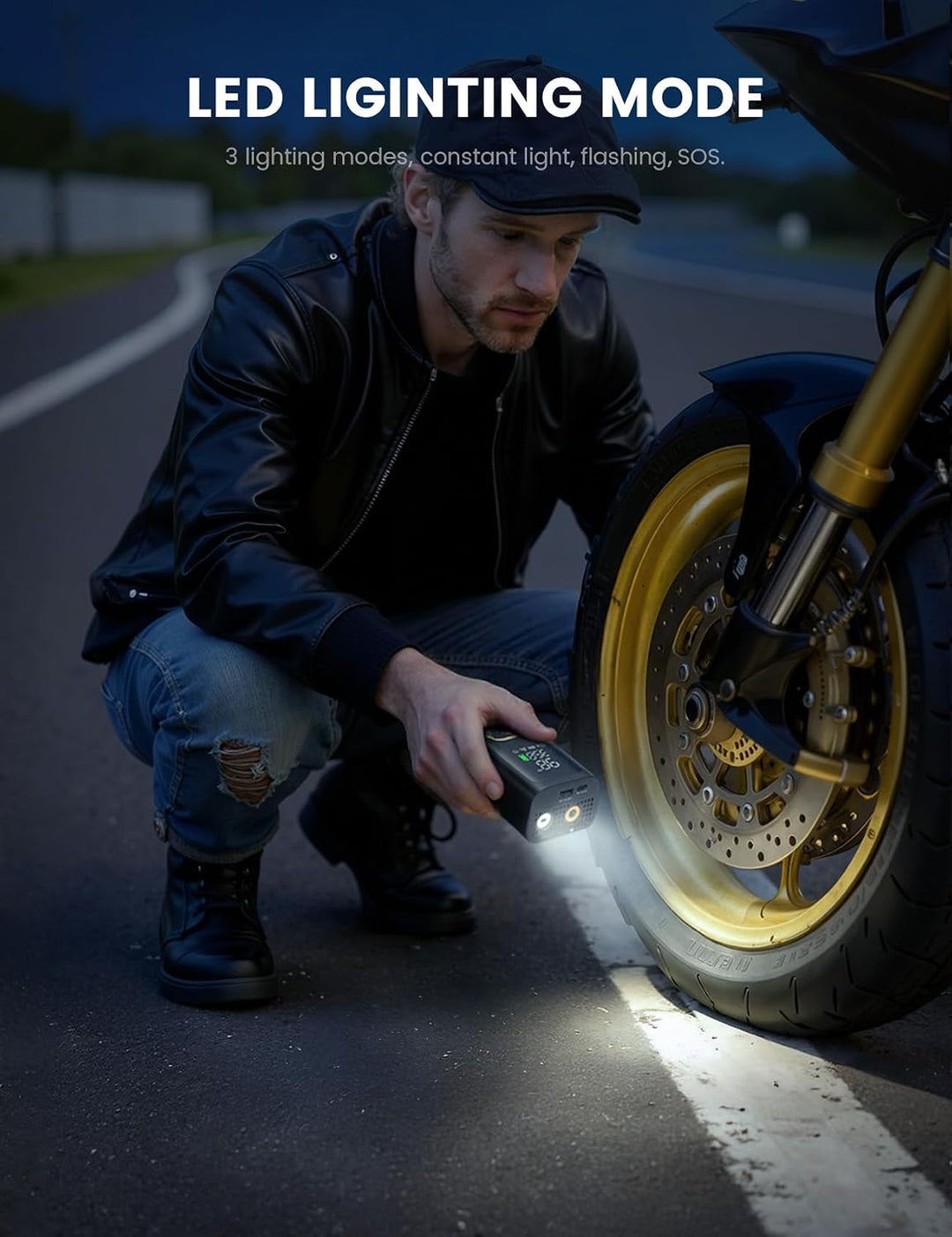 Battery Portable Tire Inflator 150PSI 30L/min - منفاخ دواليب بطارية