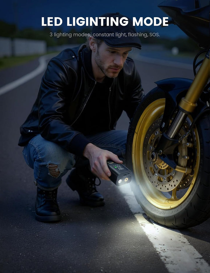 Battery Portable Tire Inflator 150PSI 30L/min - منفاخ دواليب بطارية