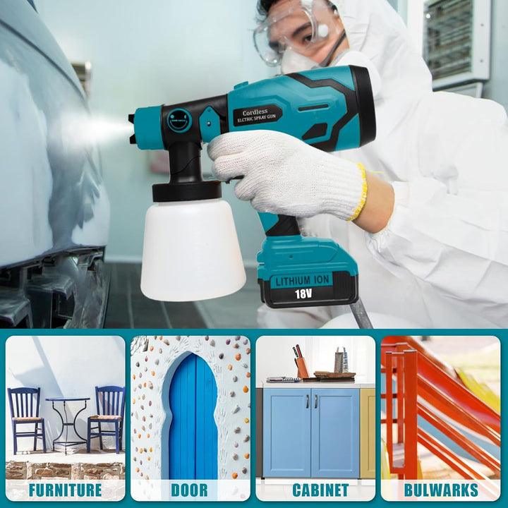 20V Cordless Paint Spray Gun - فرد رش بويا شغّال عالبطارية