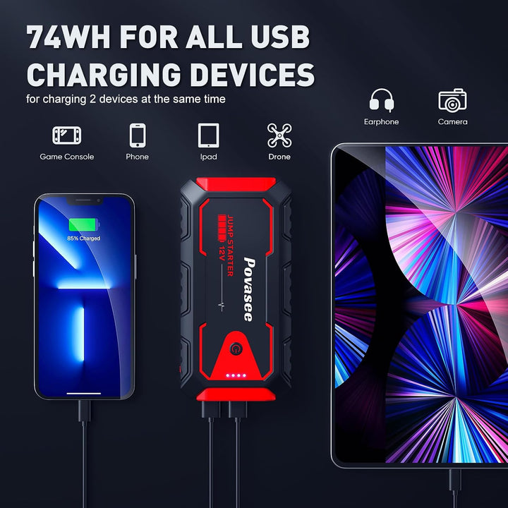 Emergency Battery Jump Starter 600A - جهاز تشغيل بطارية السيارة