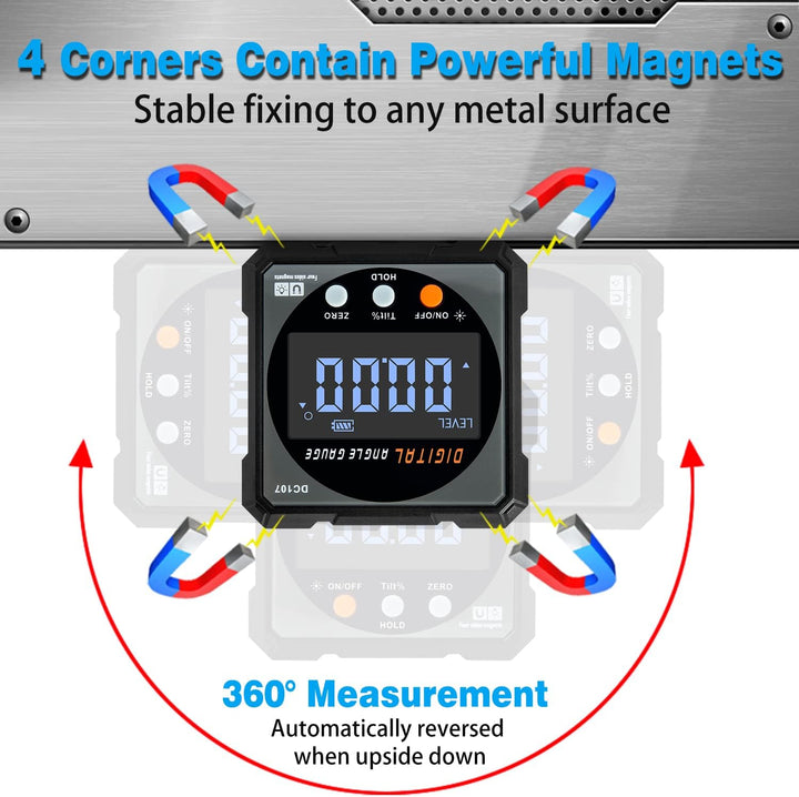Digital Angle Inclinometer Magnetic Dual Laser - زيبا ديجيتال لقياس الزوايا