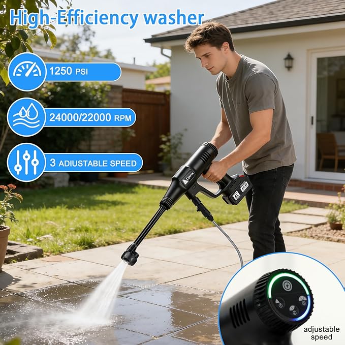 Lithium-Ion Brushless Battery Pressure Washer - Variable Speed Control