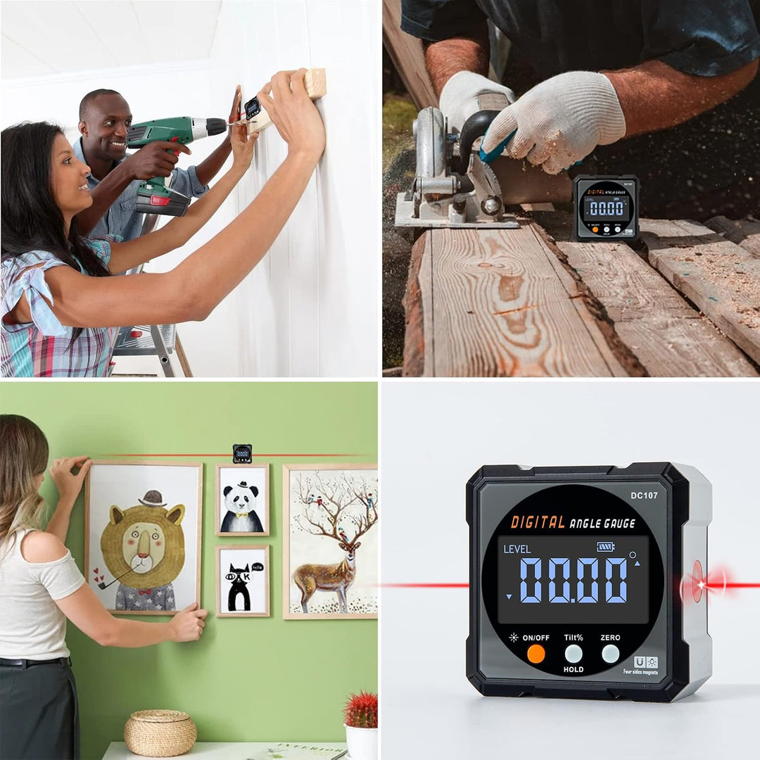 Digital Angle Inclinometer Magnetic Dual Laser - زيبا ديجيتال لقياس الزوايا