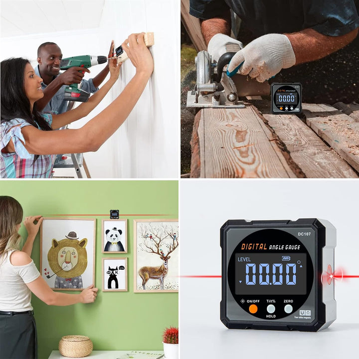 Digital Angle Inclinometer Magnetic Dual Laser - زيبا ديجيتال لقياس الزوايا