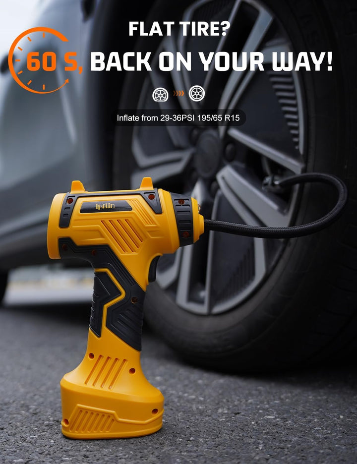 Battery Portable Tire Inflator 150PSI 30L/min - منفاخ دواليب بطارية