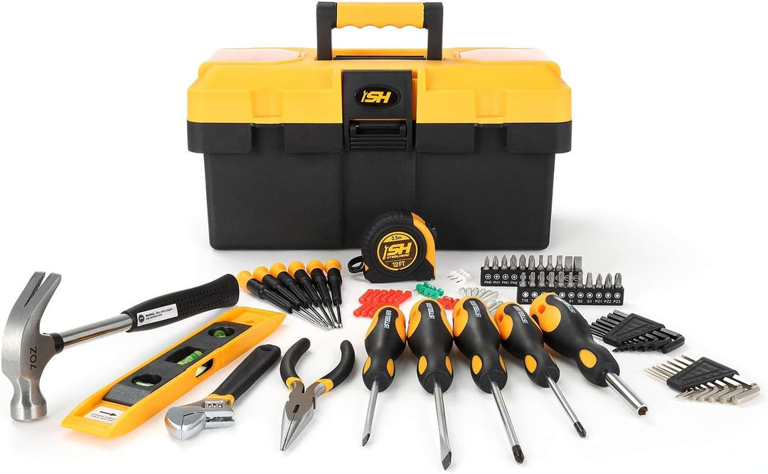 Tool Box Full Set with Battery Drill and Hand Tools