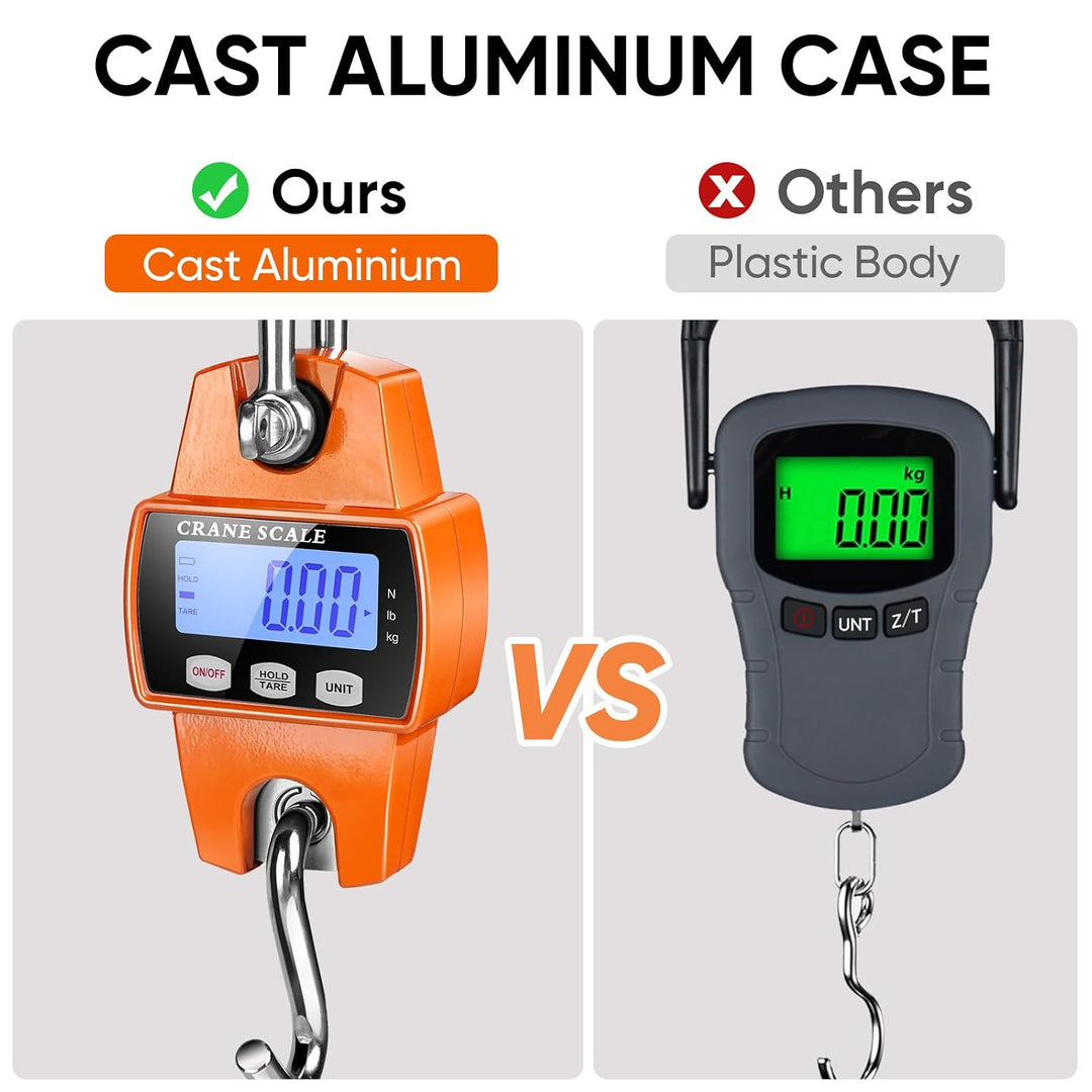 300KG Digital Aluminum Cast Hanging Scale with Hooks - ميزان تعليق إلكترون