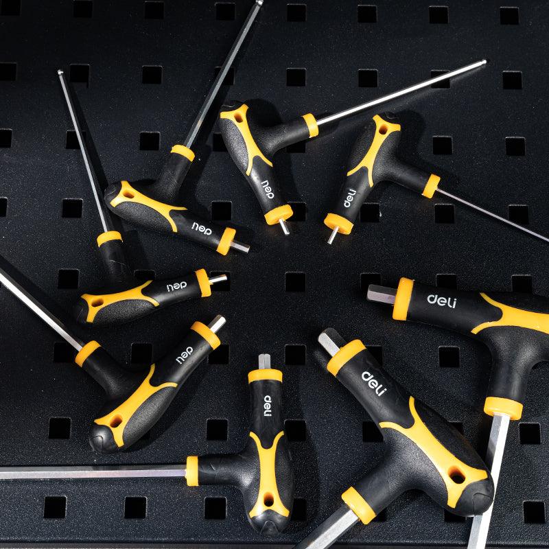 8 Pcs T-Handle Ball Point Hex Wrench Set - 8pcs ‎T طقم مفتاح منجم مسكة