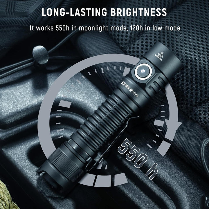 Tactical Flashlight T3 Rechargeable - 3000 High Lumen/5000MAH