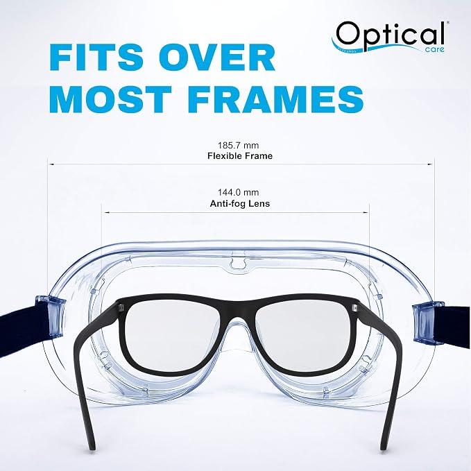 Safety Goggles CE Certified Anti-Fog Scratch Resistant - عوينات حماية شفاف