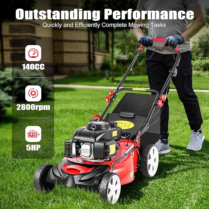 Industrial Heavy Duty Petrol Lawn Mower 5HP - جزّاز عشب