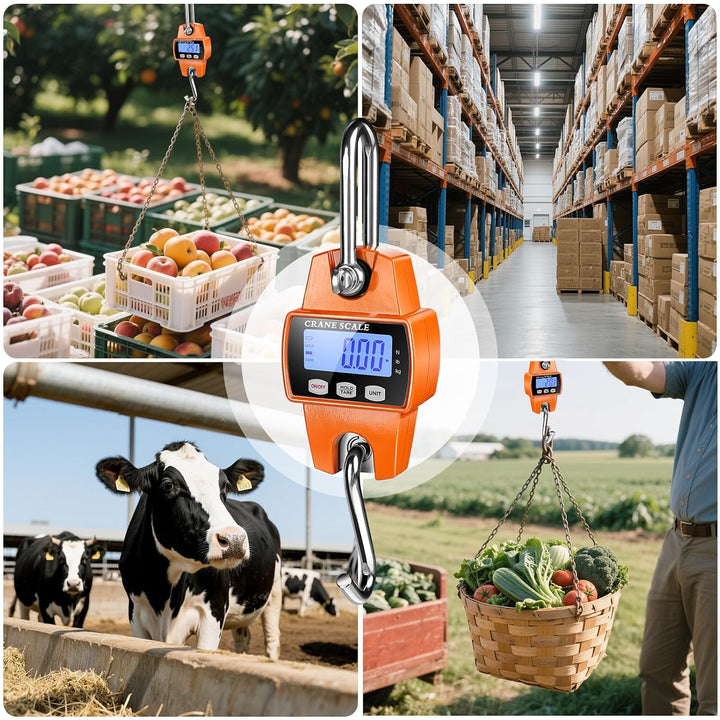 300KG Digital Aluminum Cast Hanging Scale with Hooks - ميزان تعليق إلكترون
