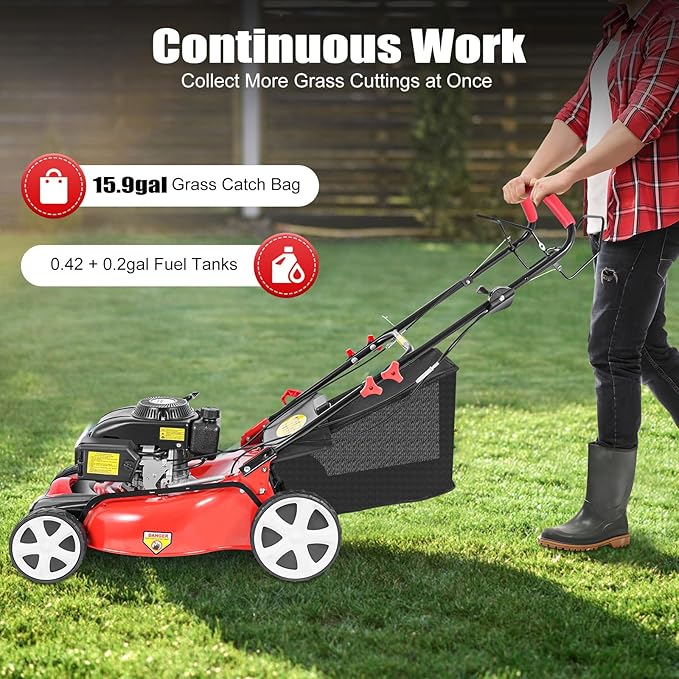 Industrial Heavy Duty Petrol Lawn Mower 5HP - جزّاز عشب
