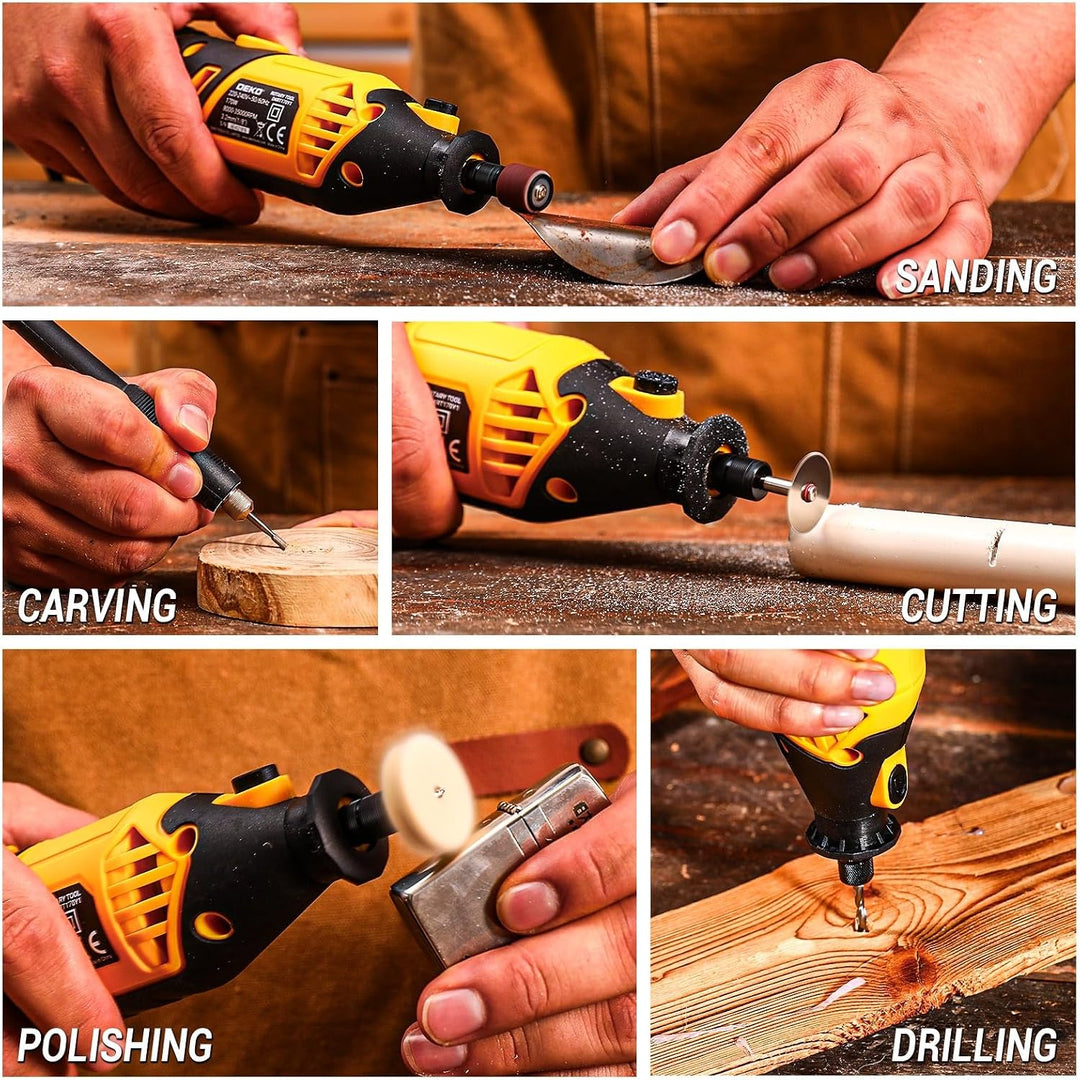 135W Mini Grinder Rotary Tool 42Pcs Set - طقم مكنة حفر وتنظيف مع رؤوس