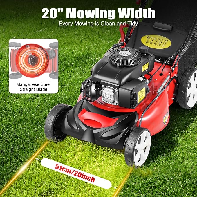 Industrial Heavy Duty Petrol Lawn Mower 5HP - جزّاز عشب