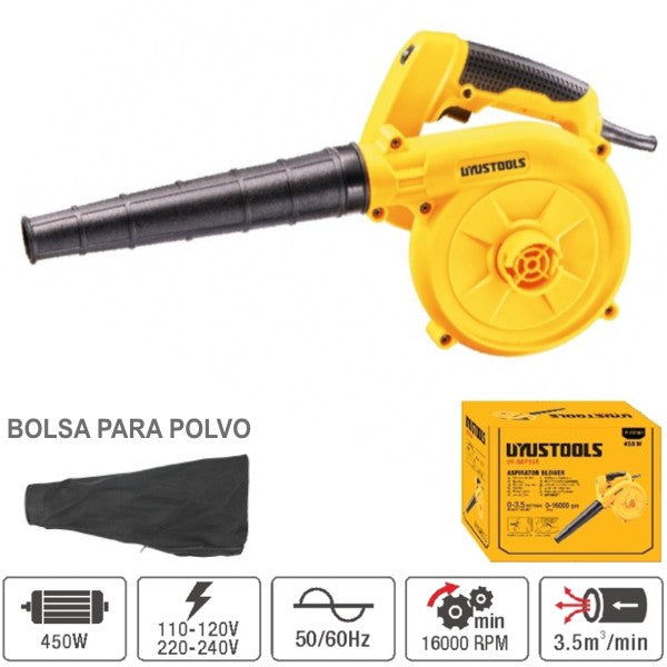 450W Heavy Duty 6-Speed Aspirator Blower 3.5m³/min - بـلور