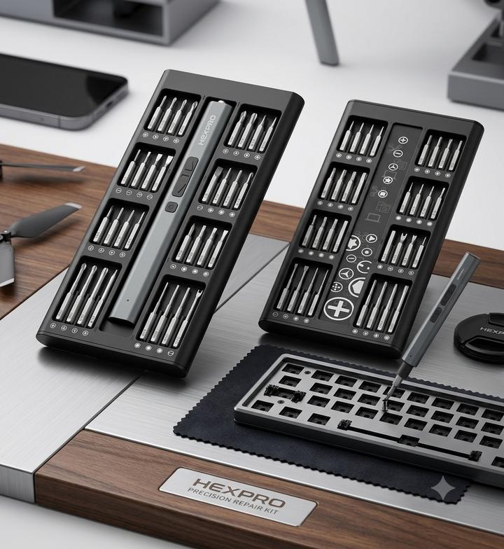 Electric Precision Magnetic Screwdriver 66Pcs Set - مفك براغي كهربائي دقيق
