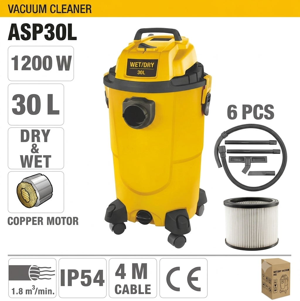 30L Vacuum Cleaner 1200W - مكنسة فاكييوم