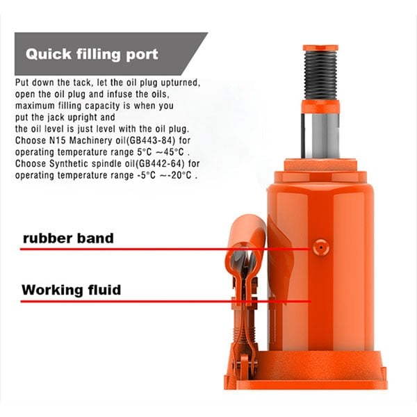 20 Ton Heavy Duty Hydraulic Bottle Jack - عفريت قنينة