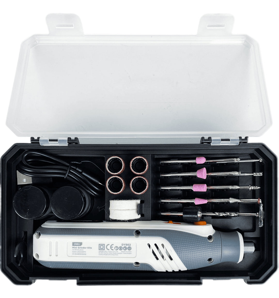 Deli 4V Mini Grinder Kit (101pcs) - مقدح نواعم