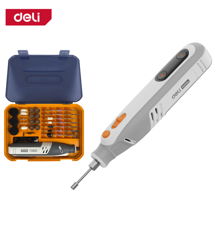 Deli 8V Mini Grinder Kit (122pcs) - مقدح نواعم